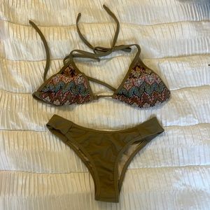 Triangle top string bikini
